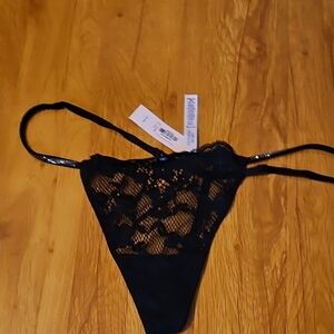 NWT Victoria's Secret Black Lace Panty